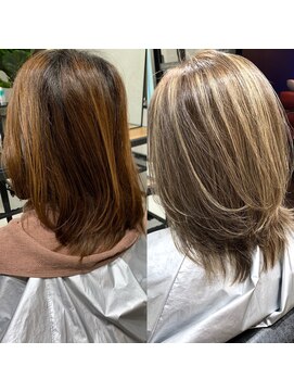 セシルヘアー(CECIL hair) 大人女性の白髪ぼかしハイライト/脱白髪染めカラー