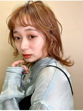 ピークアブー ワン(PEEK-A-BOO ONE) オレンジブラウンカラー＋顔まわりレイヤー　松永幸征