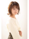 黒髪グラデヘアーオリーブグレー小顔に見せるヘアココアベージュ