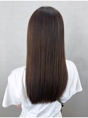 艶髪ナチュラルブラウン_グレージュカラーボブウルフ_ba400971