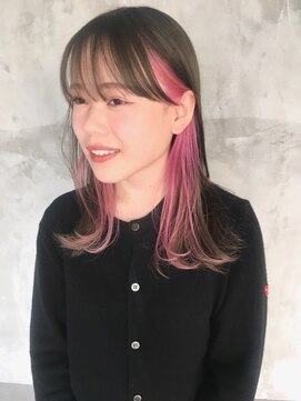 ヘアーメイク ストーリィー(hair make STORY) ツートーンカラーのセミロング（ポイントダブルカラー）