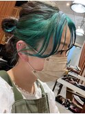 アッシュベージュハイトーンフェイスフレーミング大人ミディ