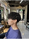 波巻きスパイラルパーマ メンズマッシュ シャドウパーマ