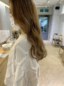 ローレンジウ(LOREN JU) 透明感髪質改善ベージュダブルカラーミルクティーグレージュ