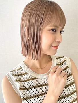 サンド ミュウ 横浜店(sand mieu) ボブディオリーブベージュ髪質改善縮毛矯正フェイスレイヤー