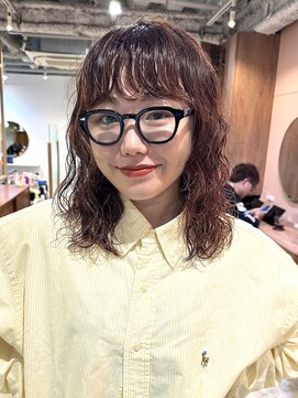 セーヌパス(CEINE PATH) ミディアムレイヤーのニュアンスパーマ