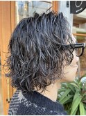 モテる黒髪ニュアンスデザイン波巻きツイストサーフカール