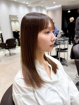 シュク 高円寺(SYUK) SYUK kazu 【高円寺 顔まわりカット 髪質改善 ハイライト 】