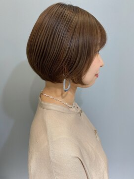 オズ 安積店(OZ) 安積くびれショートボブハイトーンボブミルクティーベージュ30代