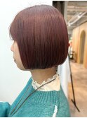 コンパクトボブ 切りっぱなし/ピンクバイオレット