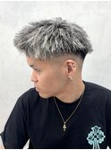 ツイストパーマ/ホワイトメッシュ/ジェットモヒカン