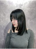 黒髪＋顔周りレイヤーロブ