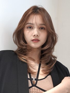 ロンドアンメゾン 原宿(Lond un Maison.) くびれヘアアプリコットオレンジハイライトカラーミディアム