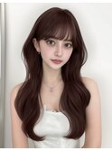 ショコラブラウン×ローレイヤーカット