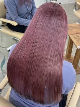 プネル(punel) のあピンクブラウン ピンクラベンダー 裾カラー