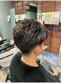 MEN’S HAIR/サーフカール/刈り上げセンターパート/柏