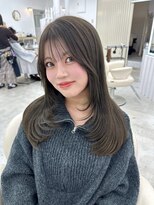 ユイマァル 岡山店(YUIMARL) ミディアムレイヤー20代30代40代グレージュハッシュカット