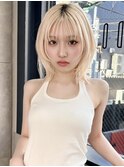 ブロンド×ハッシュカット×垢抜け ウルフカット t322