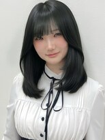 アイトーキョーエス 渋谷(AI TOKYO S)&nbsp;ブリーチなしダブルカラーオリーブグレージュイルミナカラー前髪