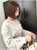 ブラウンボブ×カット&カラー&トリートメントで上品な仕上がり