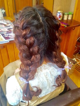 エクステンション クーチャー(Extention Cu'cha) 大きめ表編みアップスタイル(*'ω'*)