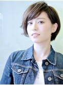 ■大人ガーリーダークアッシュ耳かけショートM.SLASH元町22-8★!