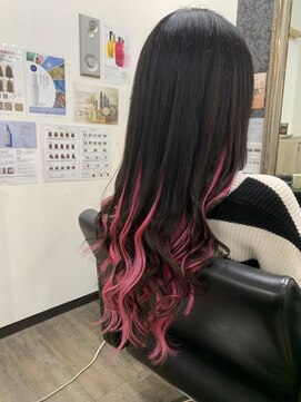 ヘアーグランデシーク(Hair Grande Seeek) ブラック×ピンクグラデーション