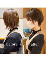 ビューイースト 亀戸 錦糸町(VIEW EAST)&nbsp;バッサリショート/グレージュ/耳掛けOK/20代30代40代