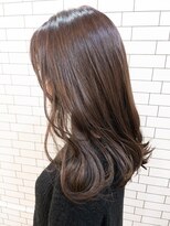 オーストヘアー リュウール(Aust hair Lueur) フェイスレイヤーロング×美肌モーヴアッシュ　リンゴ幹細胞K