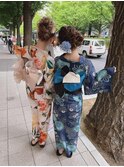 #浴衣 #着付け #ヘアセット