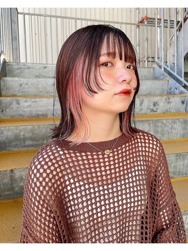 ブランシェ(branche) ボブウルフ×ピンクインナー