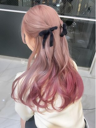 美品⭐チェスト グラデーションカラー ピンク
