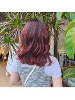 ヘアメイク ゼロ(0) ピンクレッドハイライト