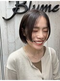姫カットが可愛い!ミニボブ!