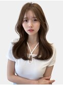 大人美人アッシュオリーブショコラアッシュ韓国ヘアモテ髪