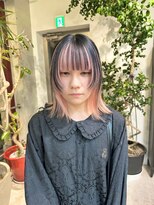 ヲタク(wotaku.)&nbsp;アンブレラカラーインナーカラーデザインカラー姫カット前髪