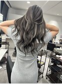 ハイライトカラーミルクティーベージュケアブリーチダブルカラー
