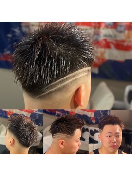 サンアンドマーリィズバーバー 駅前店(SON&MARLEY'S BAR BER) ジェットモヒカン/厚木スキンフェード/ラインアート／愛甲石田