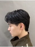 メンズセンターパートニュアンスパーマメンズパーマ