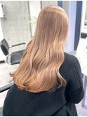 ミルクティーベージュカラーダブルカラーケアブリーチ佐賀カラー