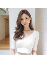 ヘアーズ ベリー あびこ店(hairs BERRY) ★ブリーチなし小顔ロングレイヤーカットハッシュカットベージュ