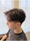 フェザーショート/MEN'S/メンズ/ショートセンターパート/松戸駅