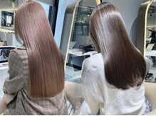 大人気のセットメニュー[レイヤーカット×縮毛矯正]ストレートヘアと相性が良いヘア[福岡/天神/大名】