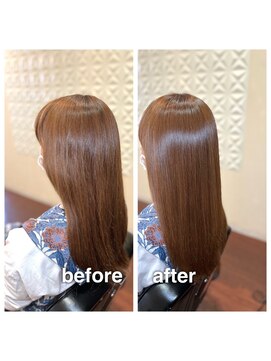 アウラ(aura) カット＋髪質改善＋艶髪トリートメント