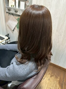 コルテ 倉敷西坂店(CoRte.) 愛されセミディ/柔らかストレート/毛先カール/ウォームブラウン