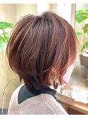 【コトノハ】顔周りレイヤー小顔に見せるヘアローズブラウン