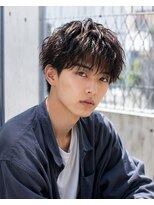 MEN's Baguz MEN'Sカット/ MEN'Sパーマ/ MEN'Sカラー 韓国マッシュ×無造作束感ニュアンスパーマレイヤートレンド