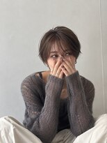ワゴンバイアフロート(Wagon by afloat) 池袋/髪質改善カラー/透明感ブラウン/丸みベリーショート/小顔
