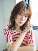 #ハッシュカットグレージュデザインカラー