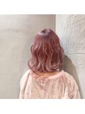 ベビーピンク×ボブ